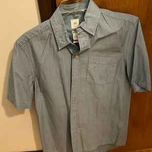 Blue H&M small blue button down short sleeve